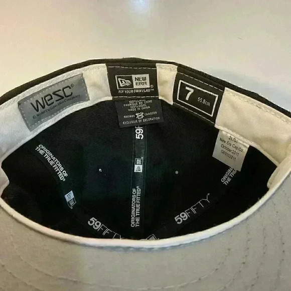 new era 59fifty WESC 2011 black 100% wool size 7 - Picture 3 of 8